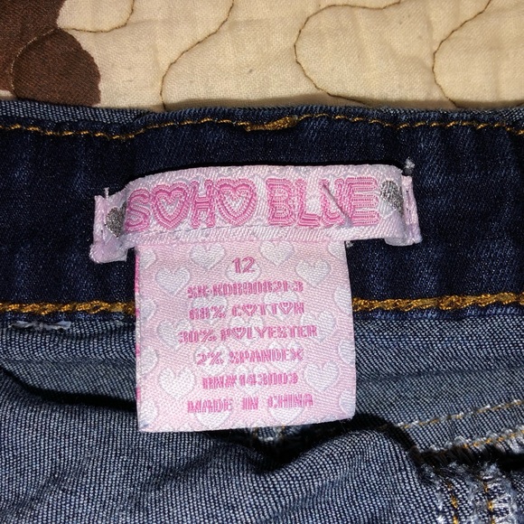 SoHo Blue - Jean Overall Shorts - Picture 3 of 3